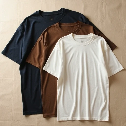 Flat lay of heavyweight oversized cotton T-shirts in solid colors with visible drop-shoulder seams and premium knit texture - Indian T-shirt manufacturer catalog photo.